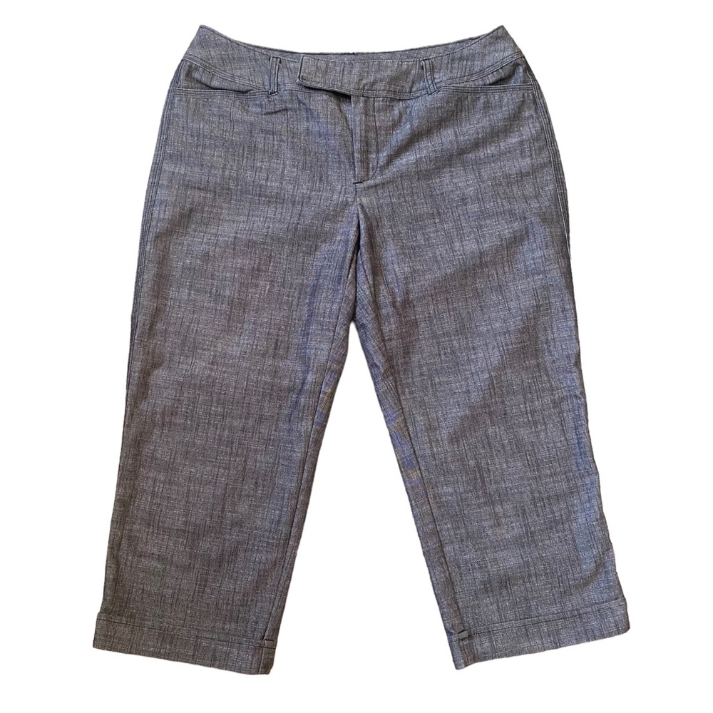 Christopher & Banks Grey Tweed Cropped Dress Pant 4 - Picture 1 of 11